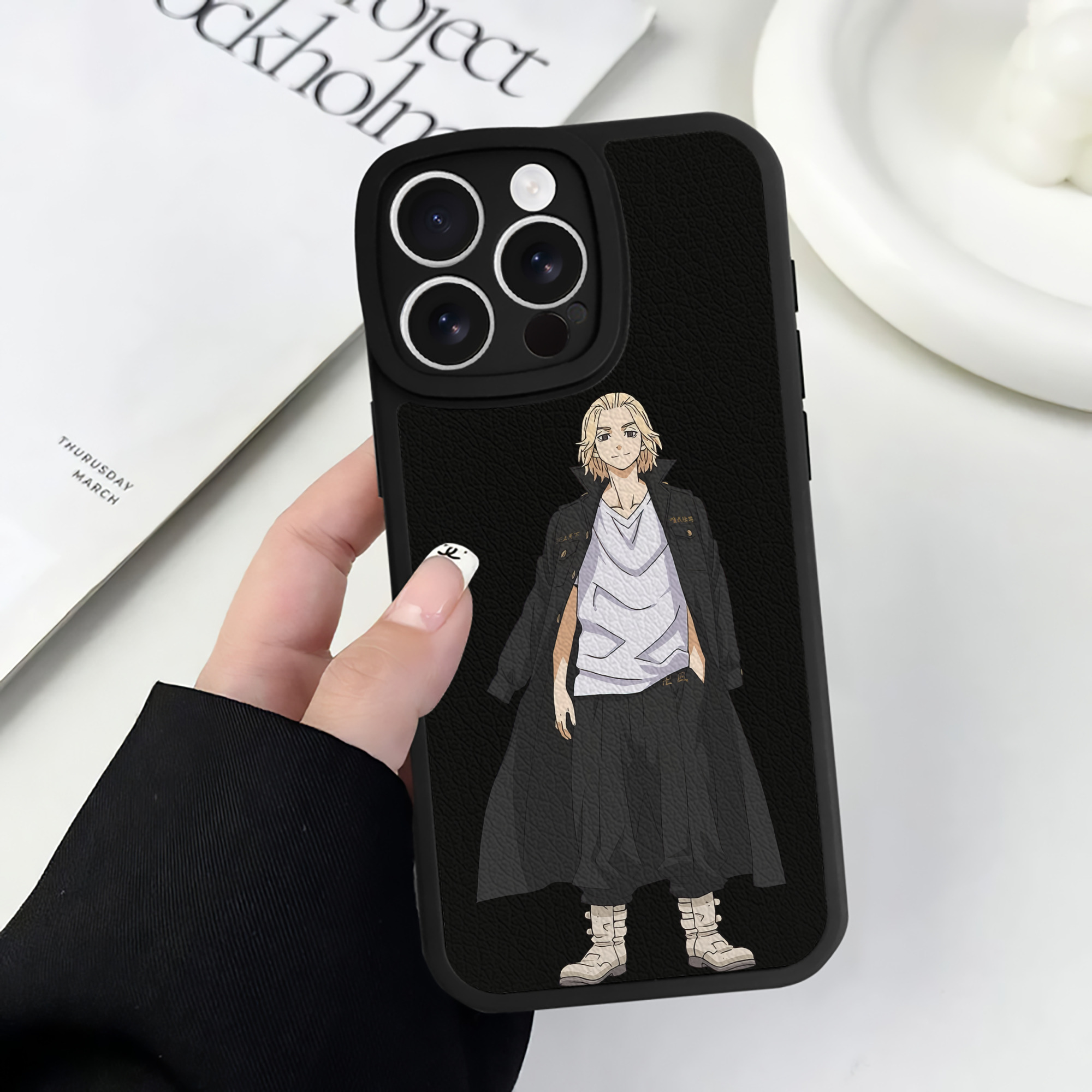 （画像用） 東京リベンジャーズ Tokyo Revengers 【iPhone 16シリーズ対応】シリコンスマホケース（レザー調） 材質：シリコン
